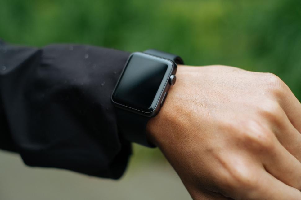 Free Image of Person Wearing Smart Watch Up Close 