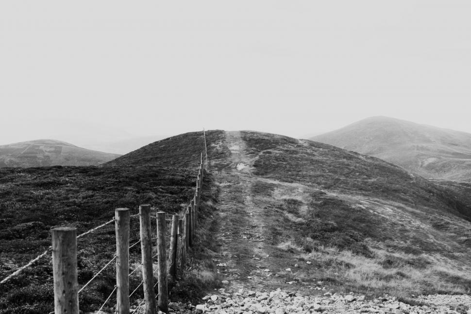 Free Image of Fence on a Hill 
