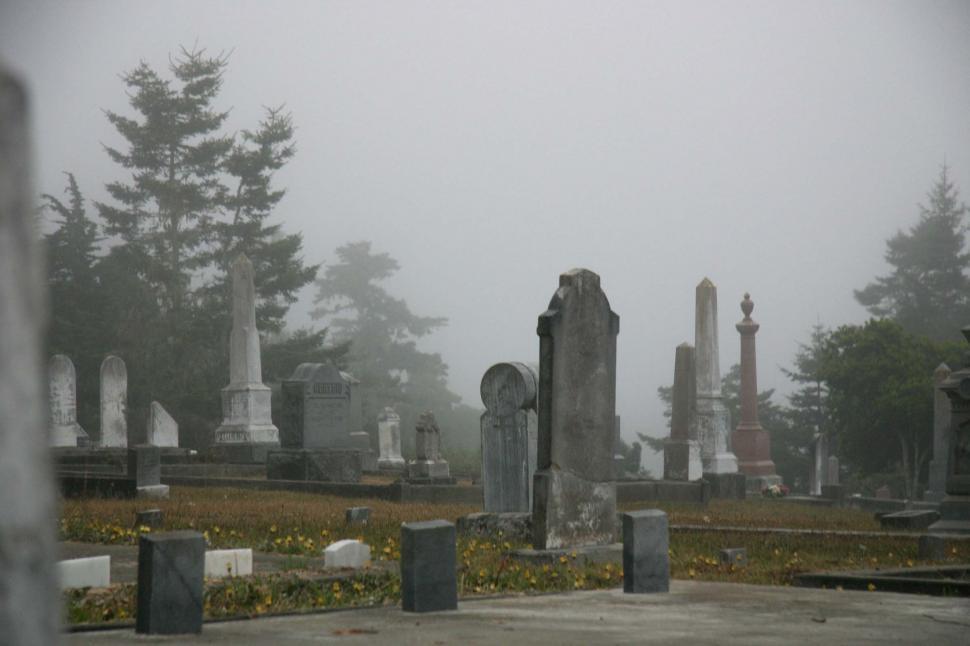 Free Image of Foggy graveyard 