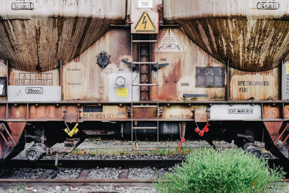 Free Image of Train Car Resting on Train Tracks 