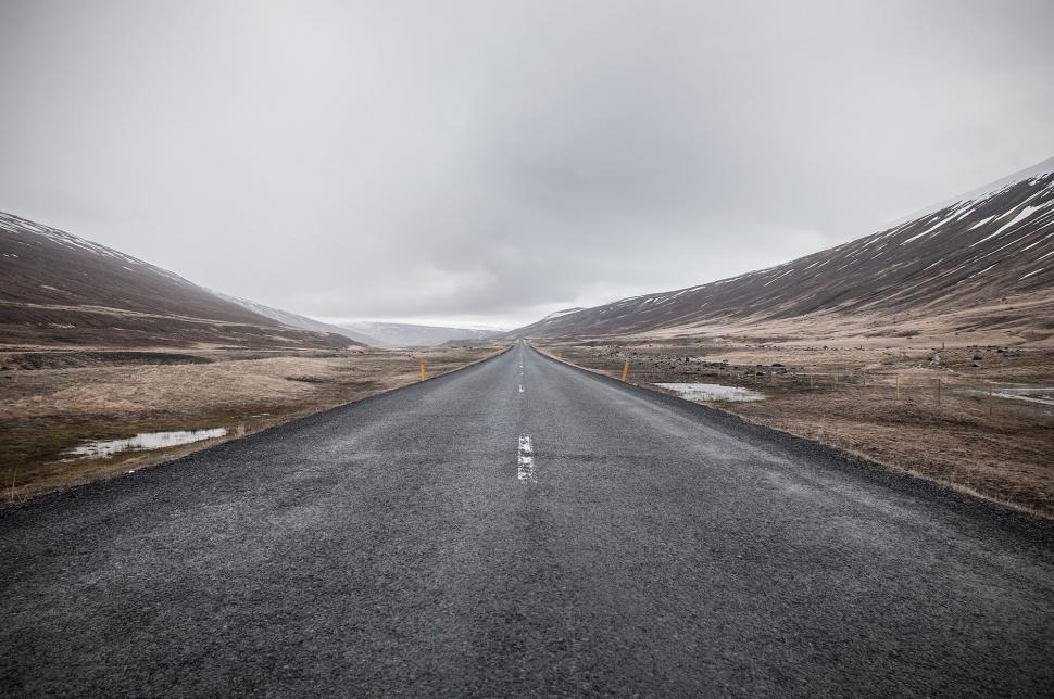Free Image of Endless Stretch of Deserted Road 