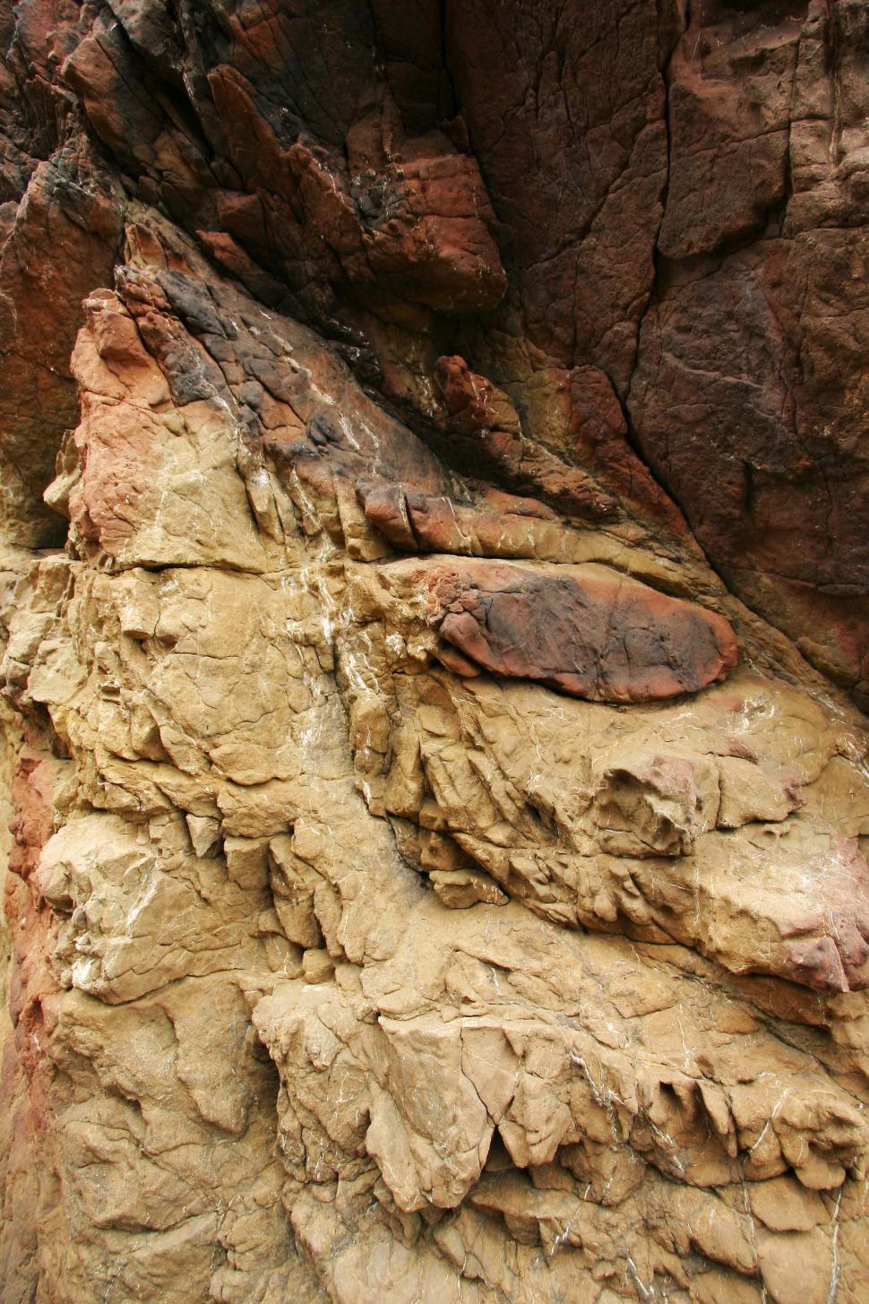 Free Image of Stained beach rock 