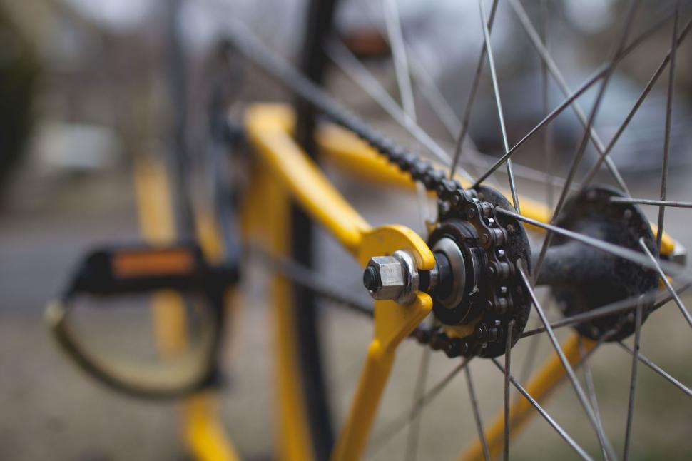 Free Image of Close Up of Bicycle Spokes 