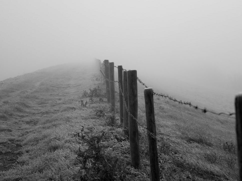Free Image of A Foggy Day Fence 