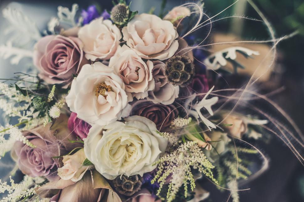 Free Image of Bouquet of Flowers on Table 