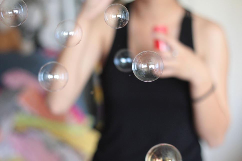 Free Image of bubble caucasian people hand 