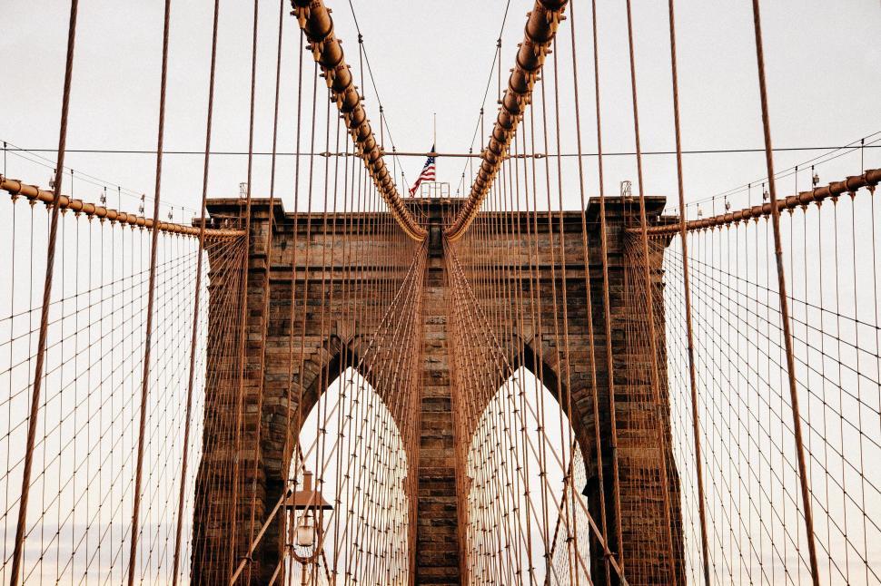 Free Image of A View of the Top of the Brooklyn Bridge 