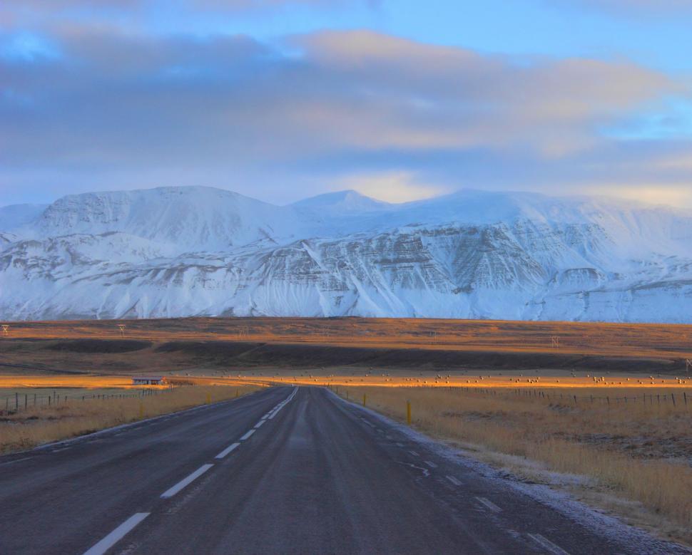 Free Image of Long Road Leading to Mountainous Landscape 