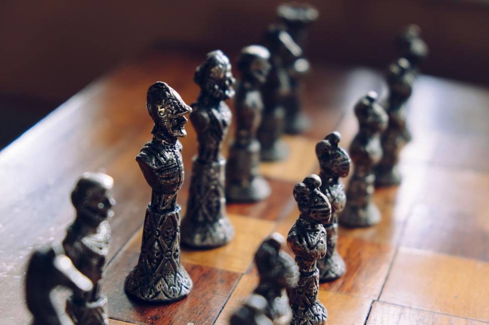Free Image of Close Up of Chess Board With Figurines 