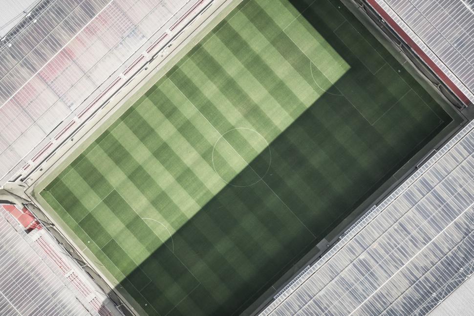 Free Image of Aerial View of Soccer Field in Stadium 