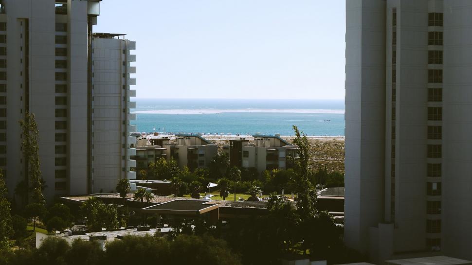 Free Image of Panoramic Ocean View From High Rise Building 