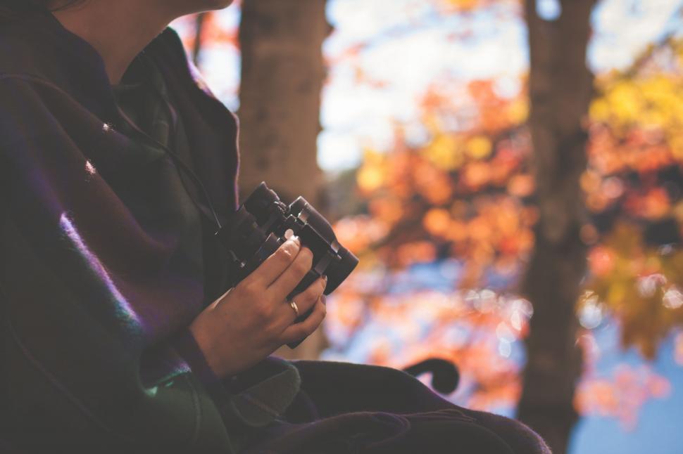 Free Image of Man Sitting on a Bench Holding a Camera 