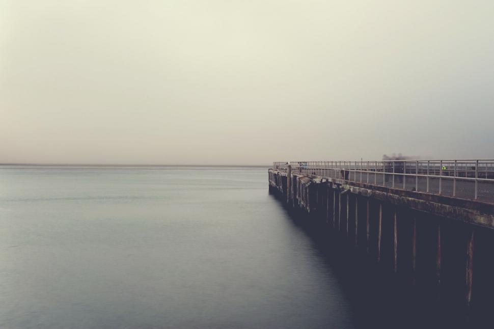 Free Image of Pier on a Foggy Day 