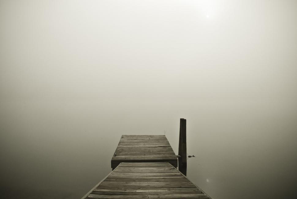 Free Image of Dock in the Fog 