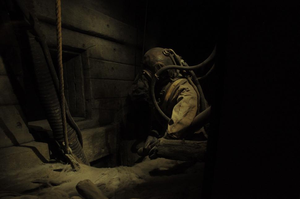 Free Image of Creepy Man in Dark Room 