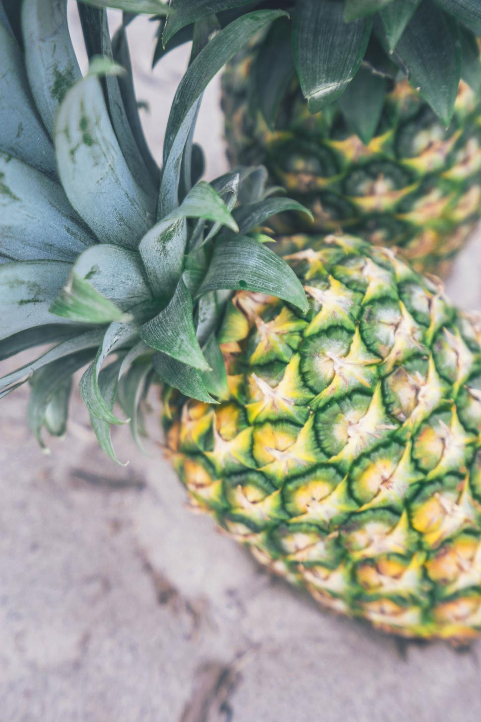 Free Image of Two Pineapples Sitting Together 