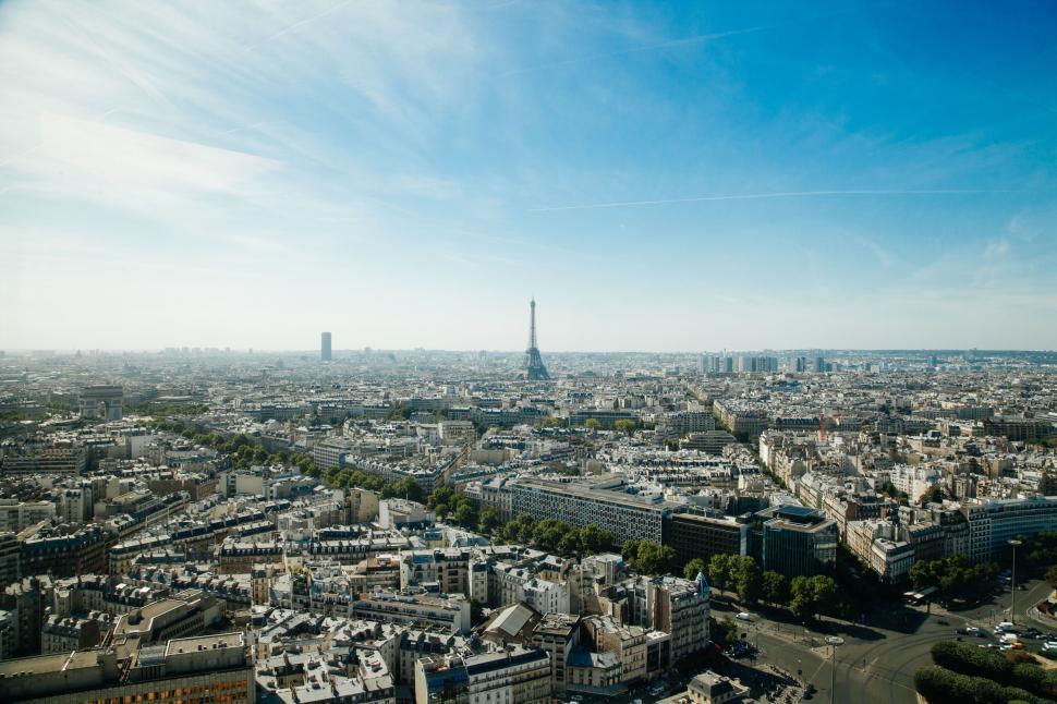 Free Image of A View of the City of Paris From the Top of the Eiffel Tower 