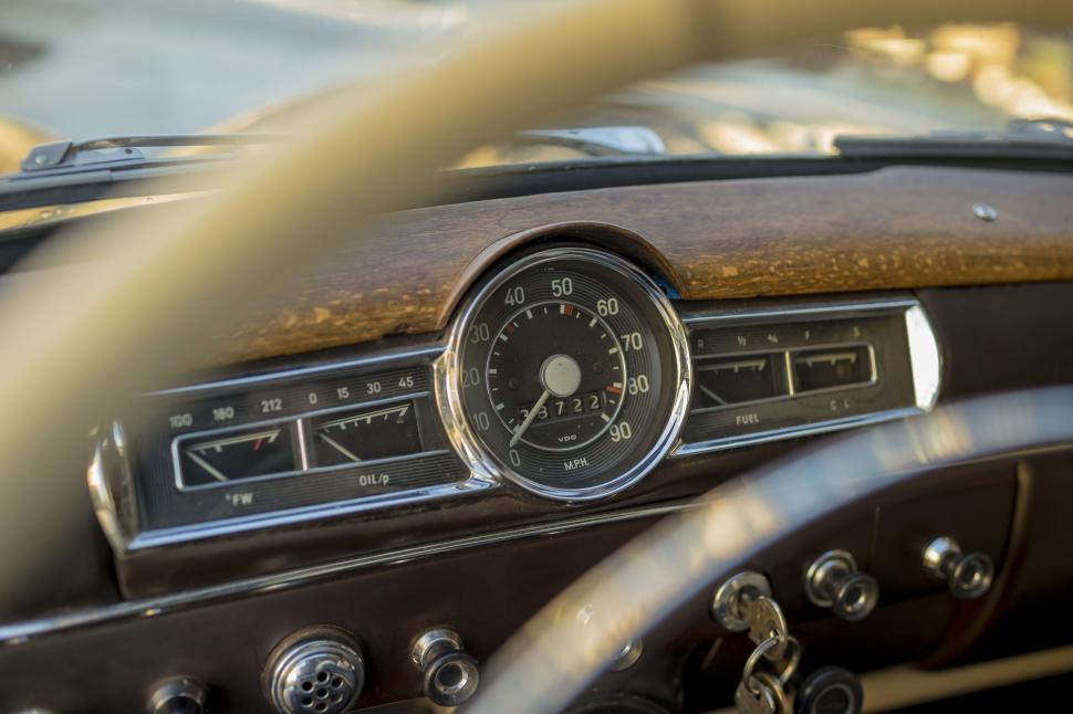 Free Image of Dashboard of an Old Car With a Speedometer 