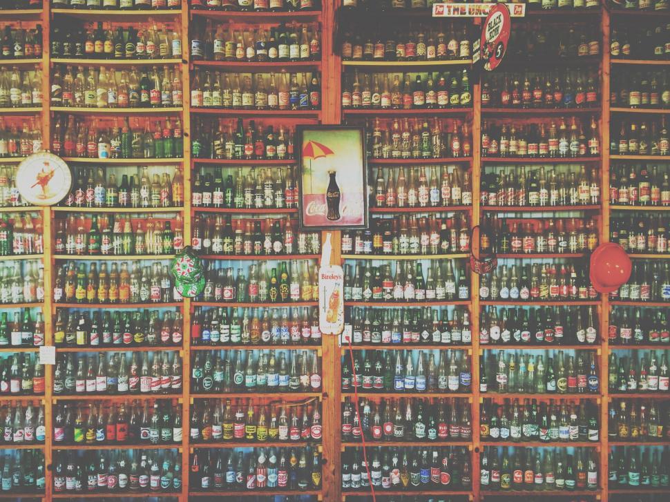 Free Image of Varied Selection of Beer Bottles on Display in Store 