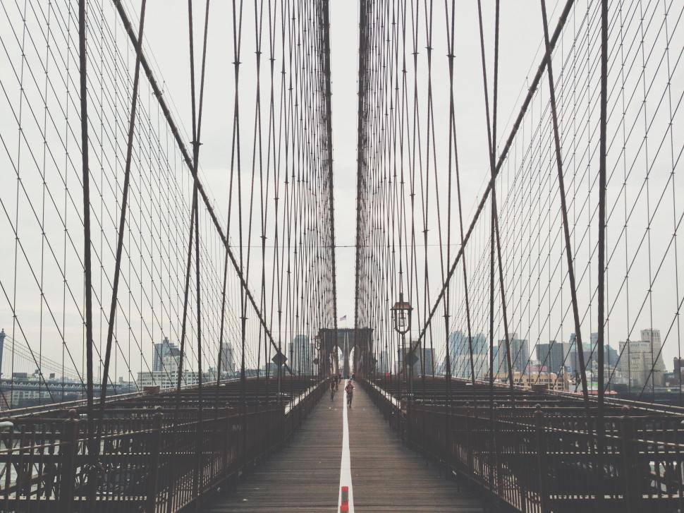 Free Image of Iconic View of the Brooklyn Bridge 