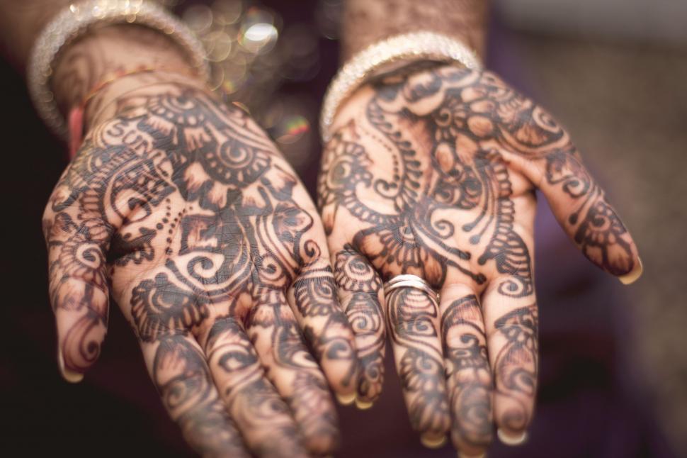 Free Image of Close Up of a Persons Hands With Tattoos 