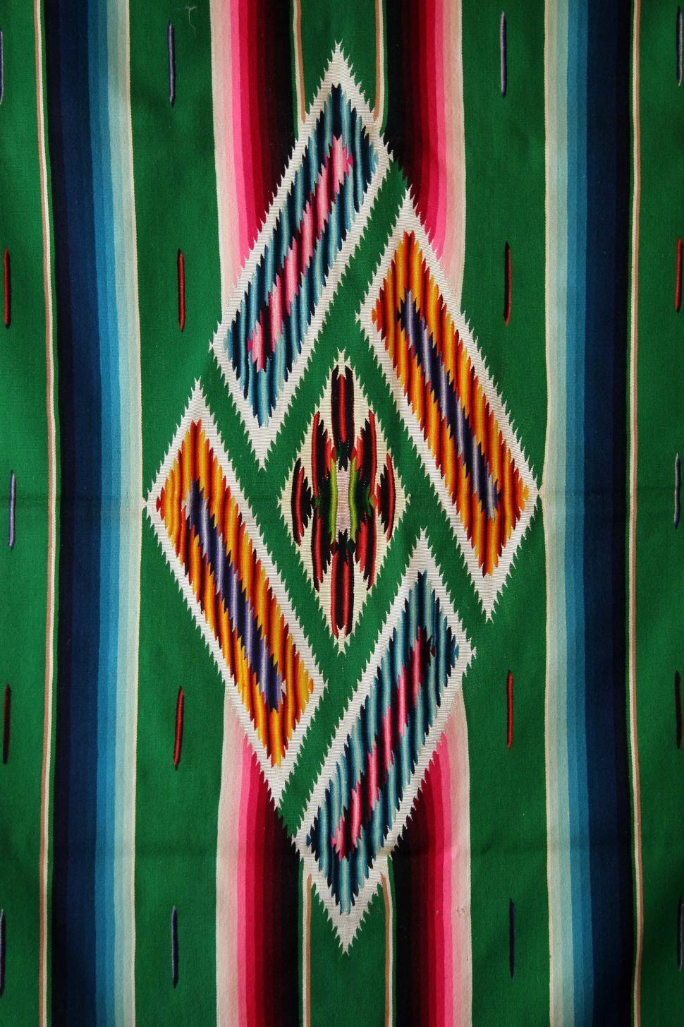 Free Image of Woven mexican sarape 