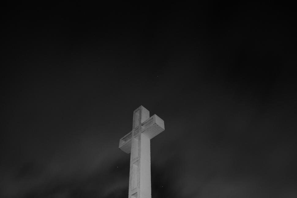 Free Image of Cross on Hill Overlooking Landscape 