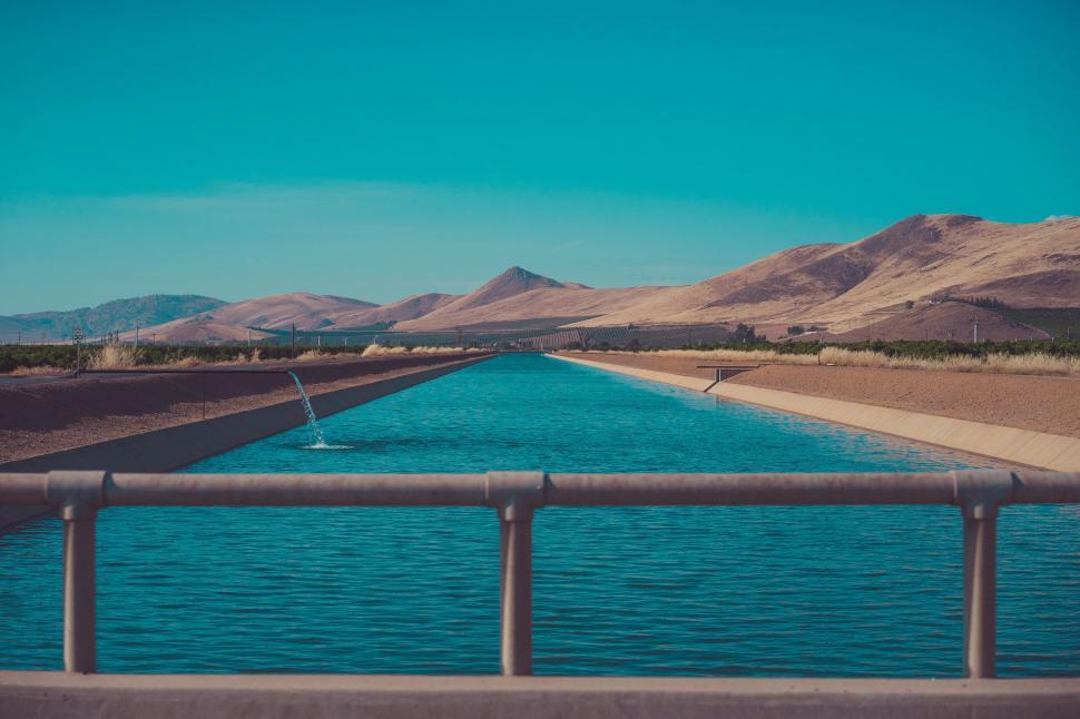 Free Image of Large Body of Water Next to Road 
