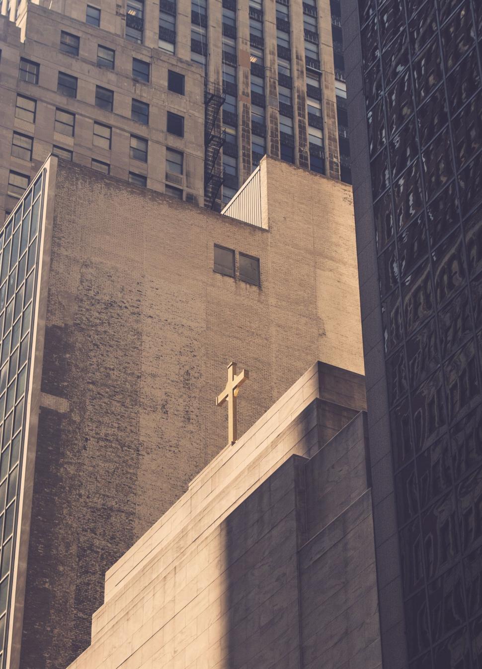 Free Image of Tall Building With Cross on Top 