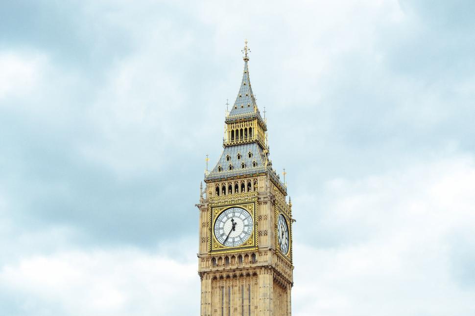 Free Image of Towering Clock Tower Against Sky 