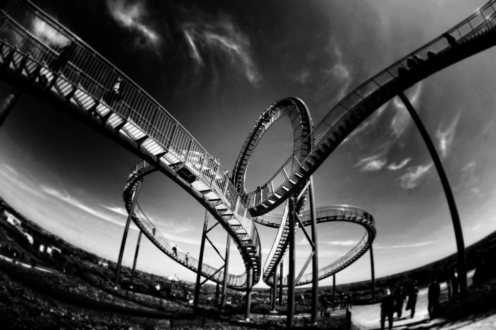 Free Image of Roller Coaster at Amusement Park 