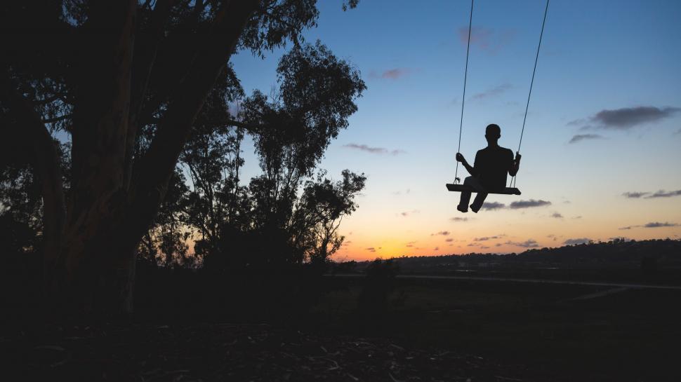 Free Image of Person Swinging Silhouette 