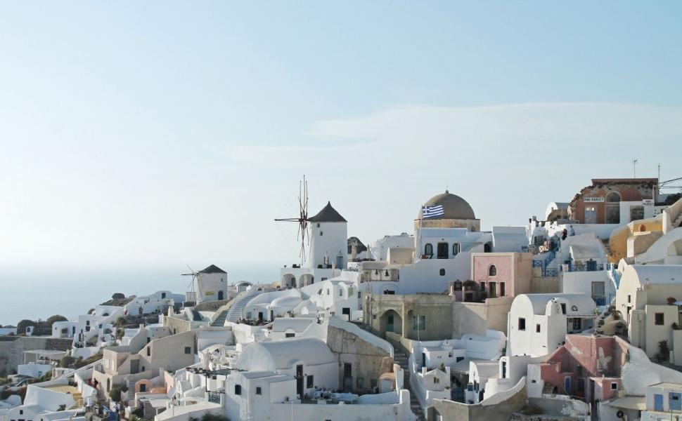 Free Image of White Buildings on a Hill 