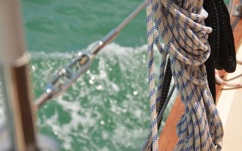 Free Image of Close Up of Rope on Boat 