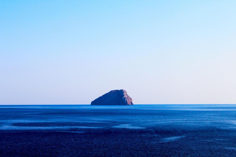 Free Image of Small Island in the Middle of the Ocean 