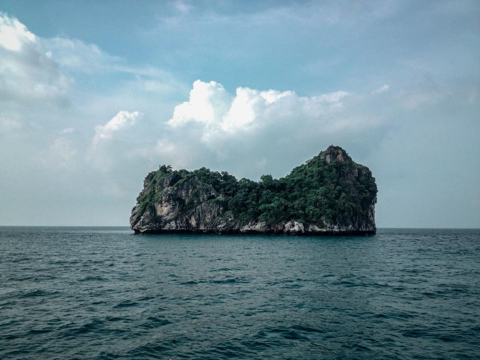 Free Image of Remote Island in the Middle of the Ocean 