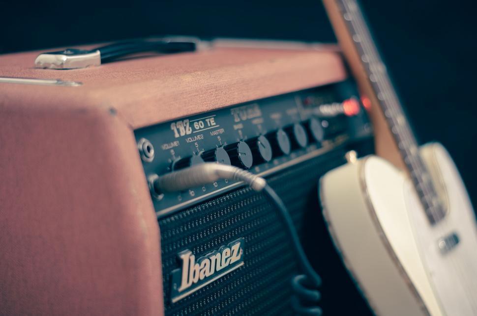 Free Image of Close Up of Guitar Amp and Speaker 