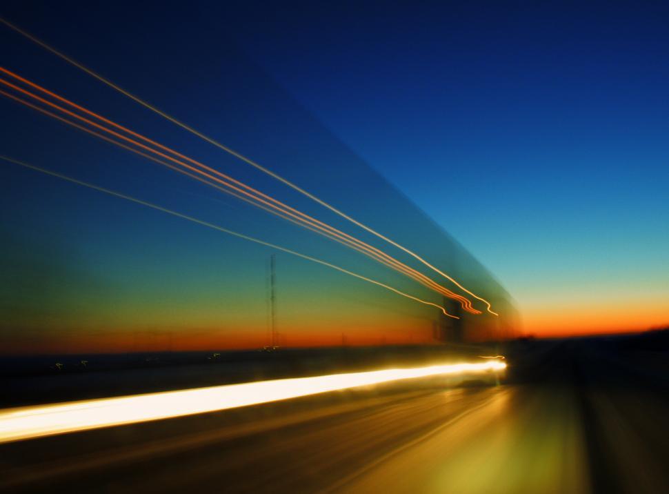 Free Image of Abstract highway lights 