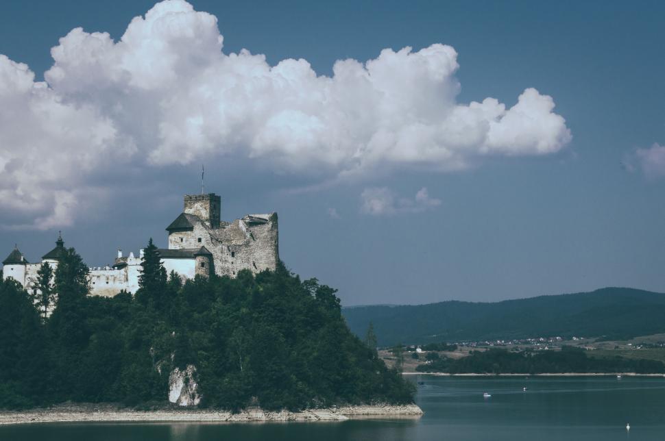 Free Image of Castle on Top of Small Island 