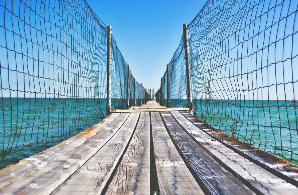 Free Image of Wooden Dock With Net 