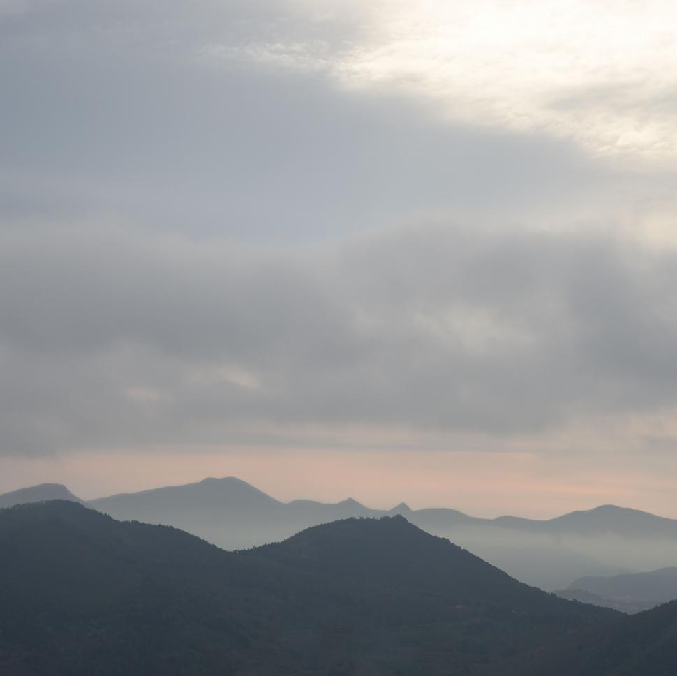 Free Image of Distant View of a Mountain Range 
