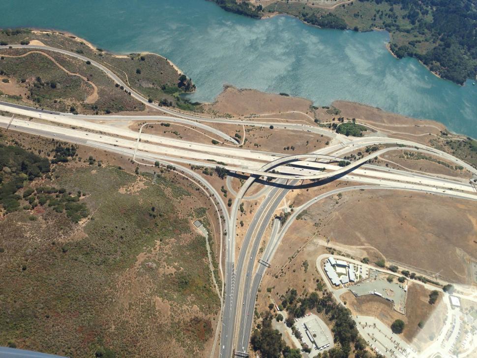 Free Image of Highway Crossing Over Body of Water 