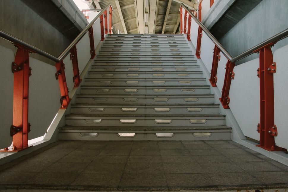 Free Image of Stairs Leading Up to the Top of a Building 