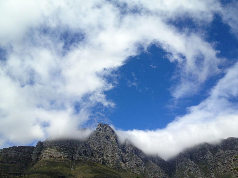 Free Image of Majestic Mountain Range and Clouds 