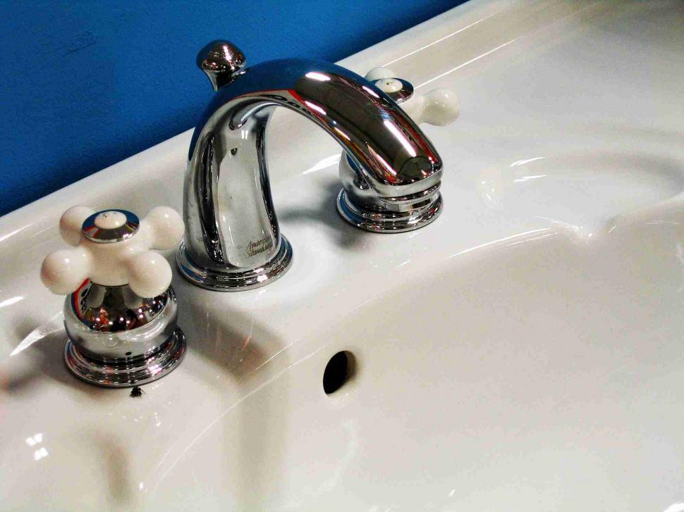 Download Free Stock Photo of Water cock - bathroom sink 
