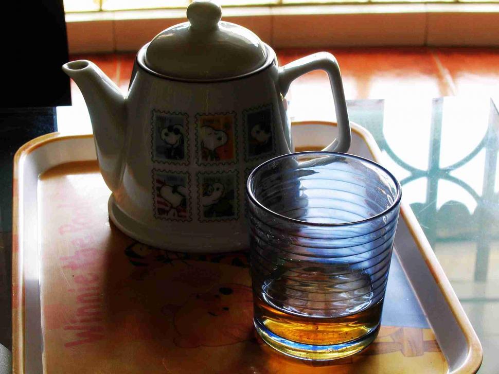 Free Image of Teapot and glass still life 