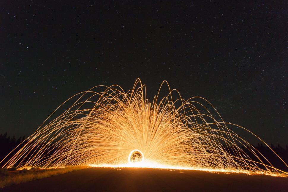 Free Image of Firework Exploding in Night Sky 