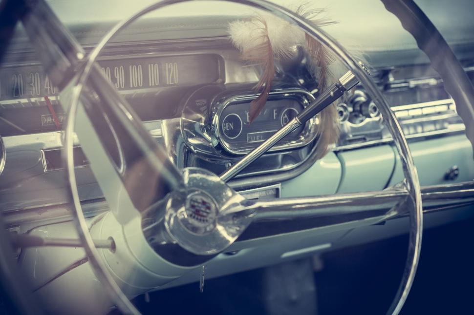 Free Image of Steering Wheel and Dashboard of a Car 