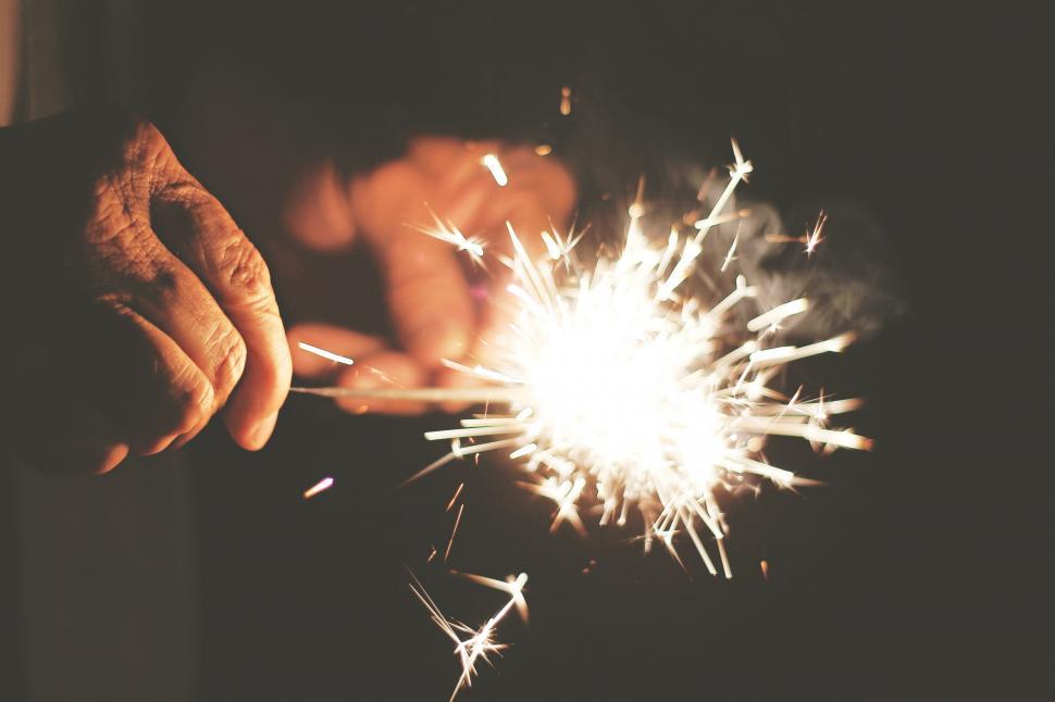 Free Image of Person Holding Sparkler 
