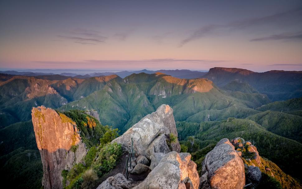 Free Image of Majestic Sunset View From Mountain Summit 